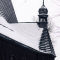 Kościół w Domachowie zimą