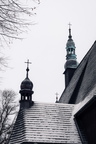 Kościół w Domachowie zimą