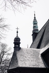Kościół w Domachowie zimą